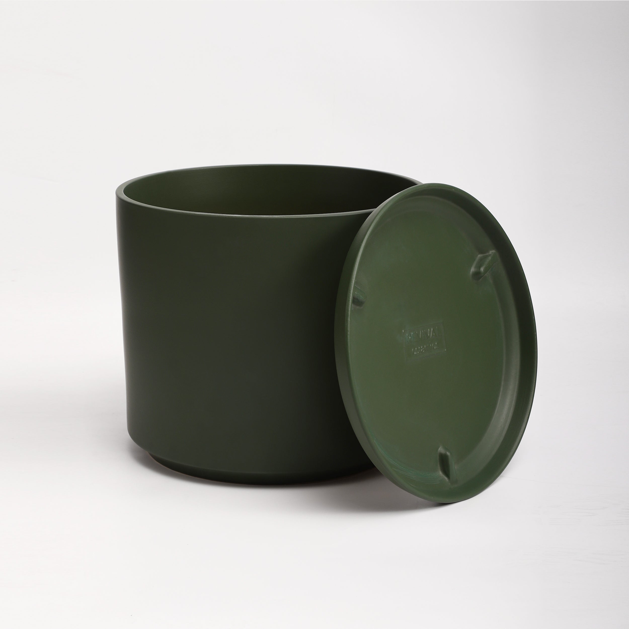 The Ceramic Cylinder Planter with Saucer, 2nd Generation