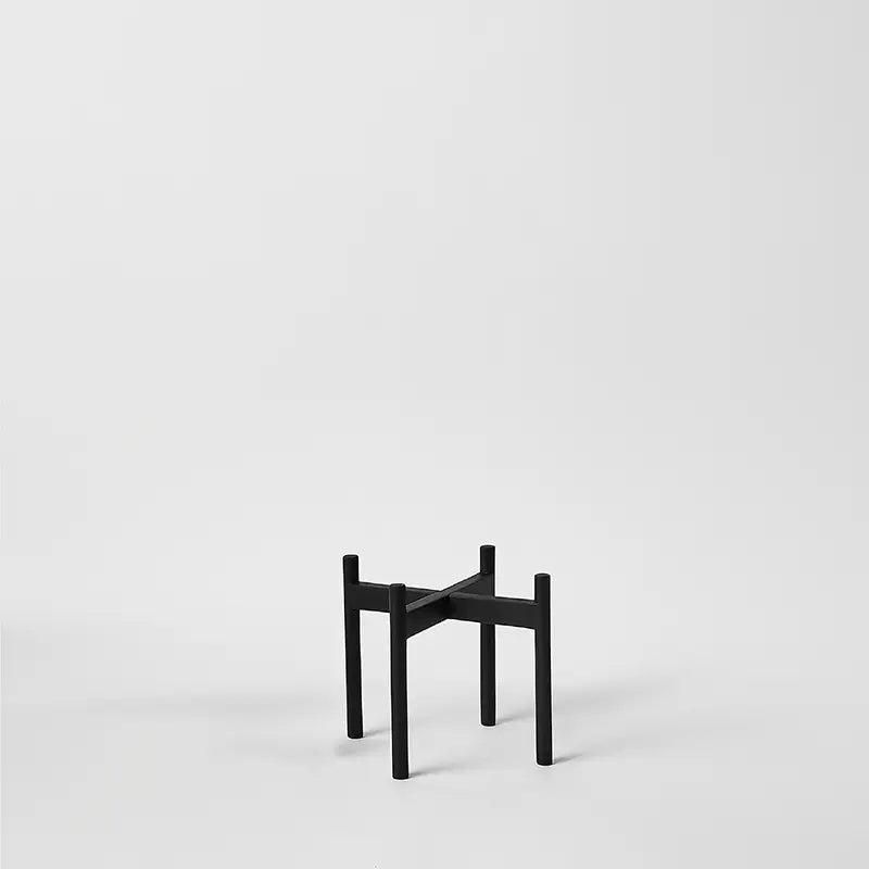 Black Rounded stand 6 Inch on a white background