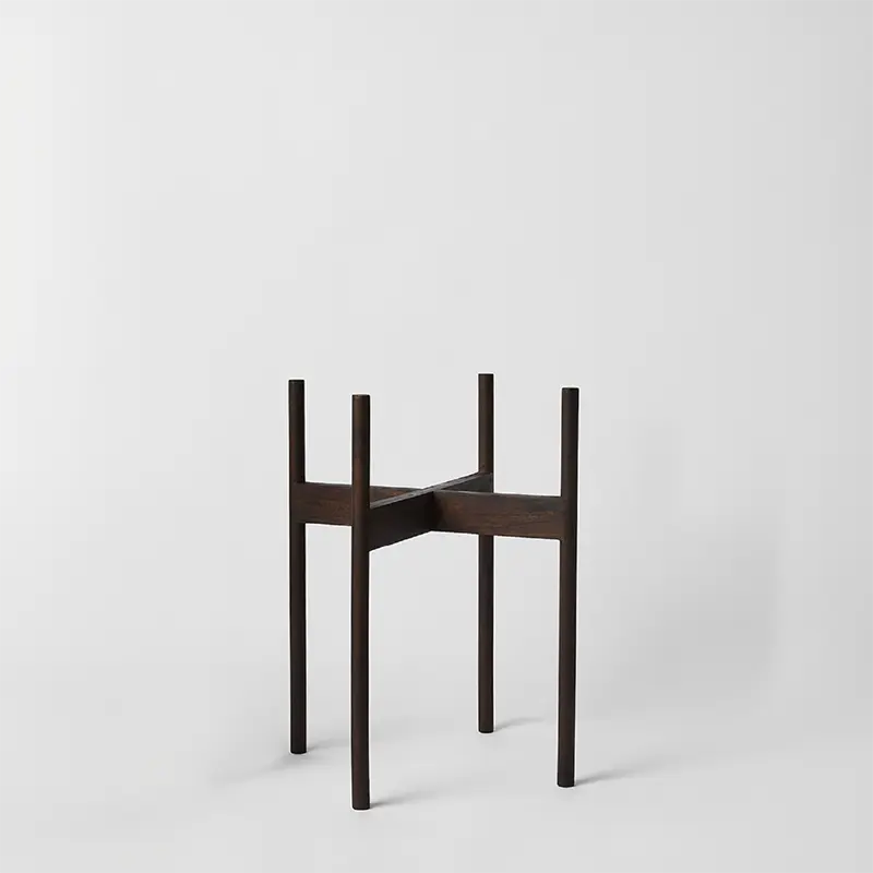 Dark Rounded Stand 12 Inch on a white background