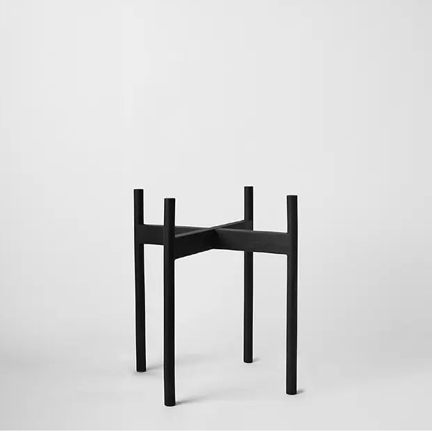 Black Rounded Stand 14 Inch on a light gray background