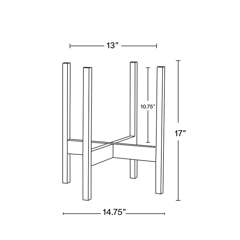 Measurement diagram of a frame with dimensions labeled.