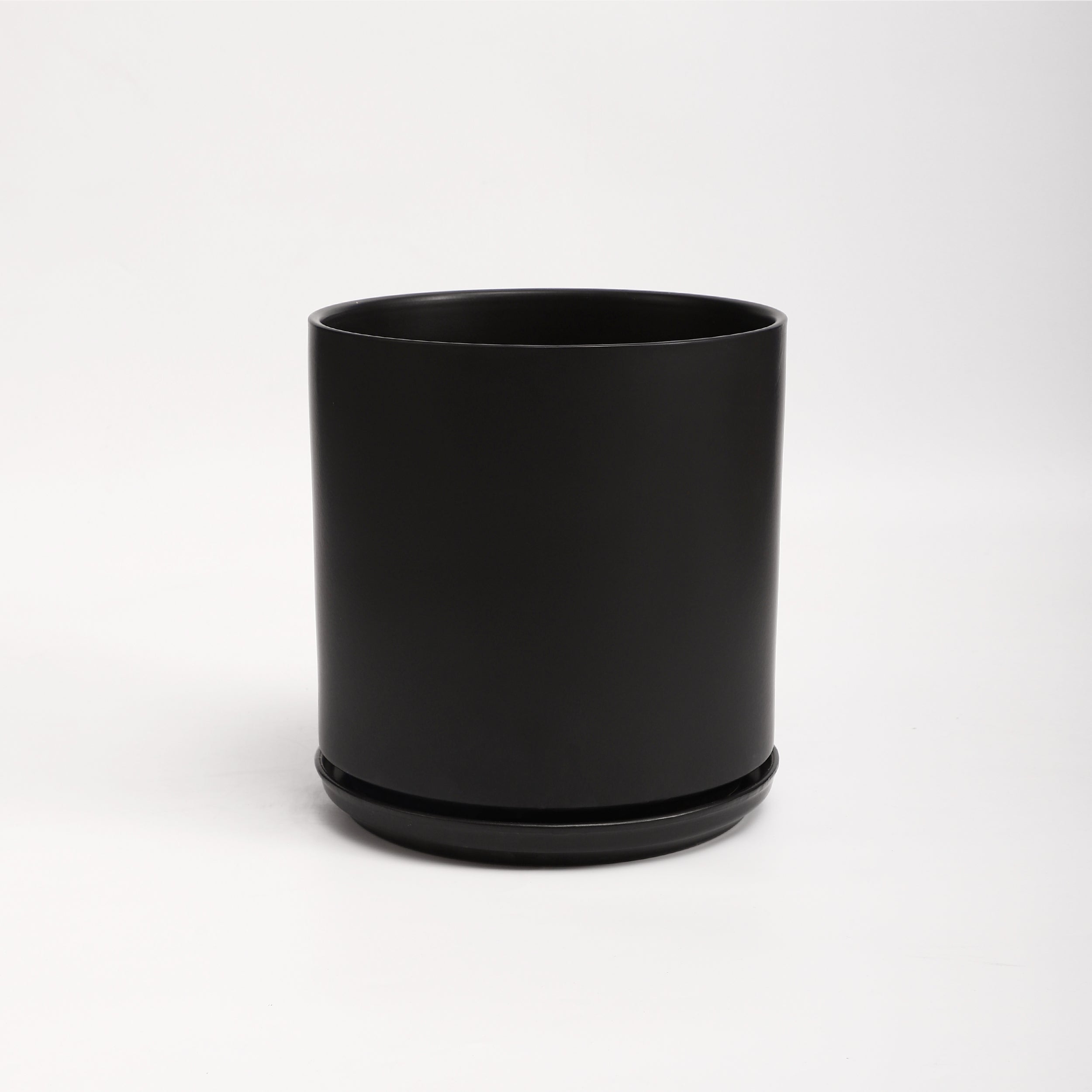 The Ceramic Cylinder Planter with Saucer, 2nd Generation