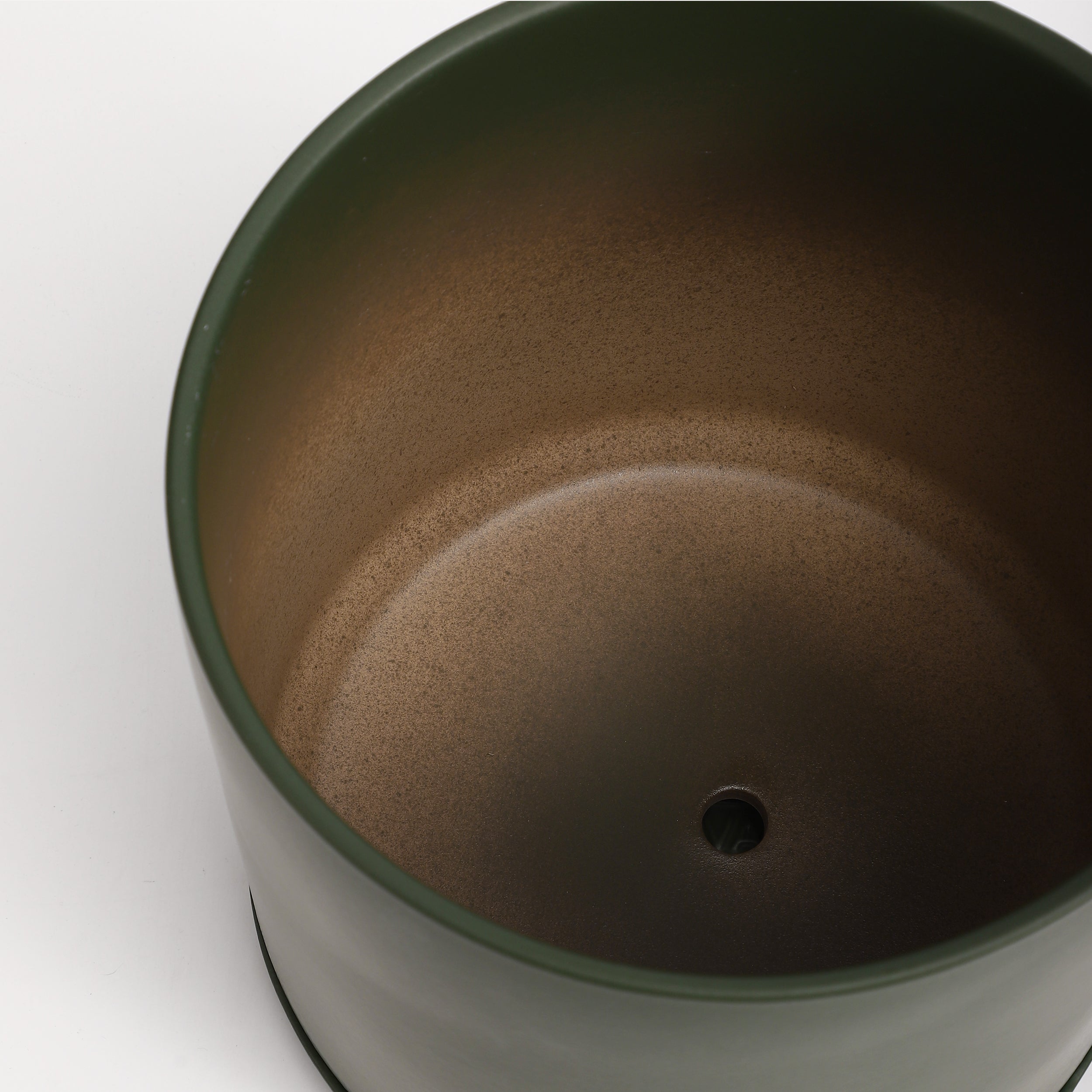 The Ceramic Cylinder Planter with Saucer, 2nd Generation