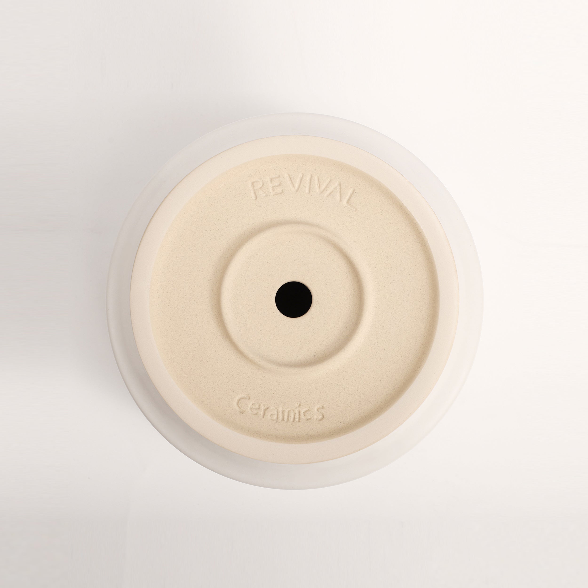 The Ceramic Cylinder Planter with Saucer, 2nd Generation