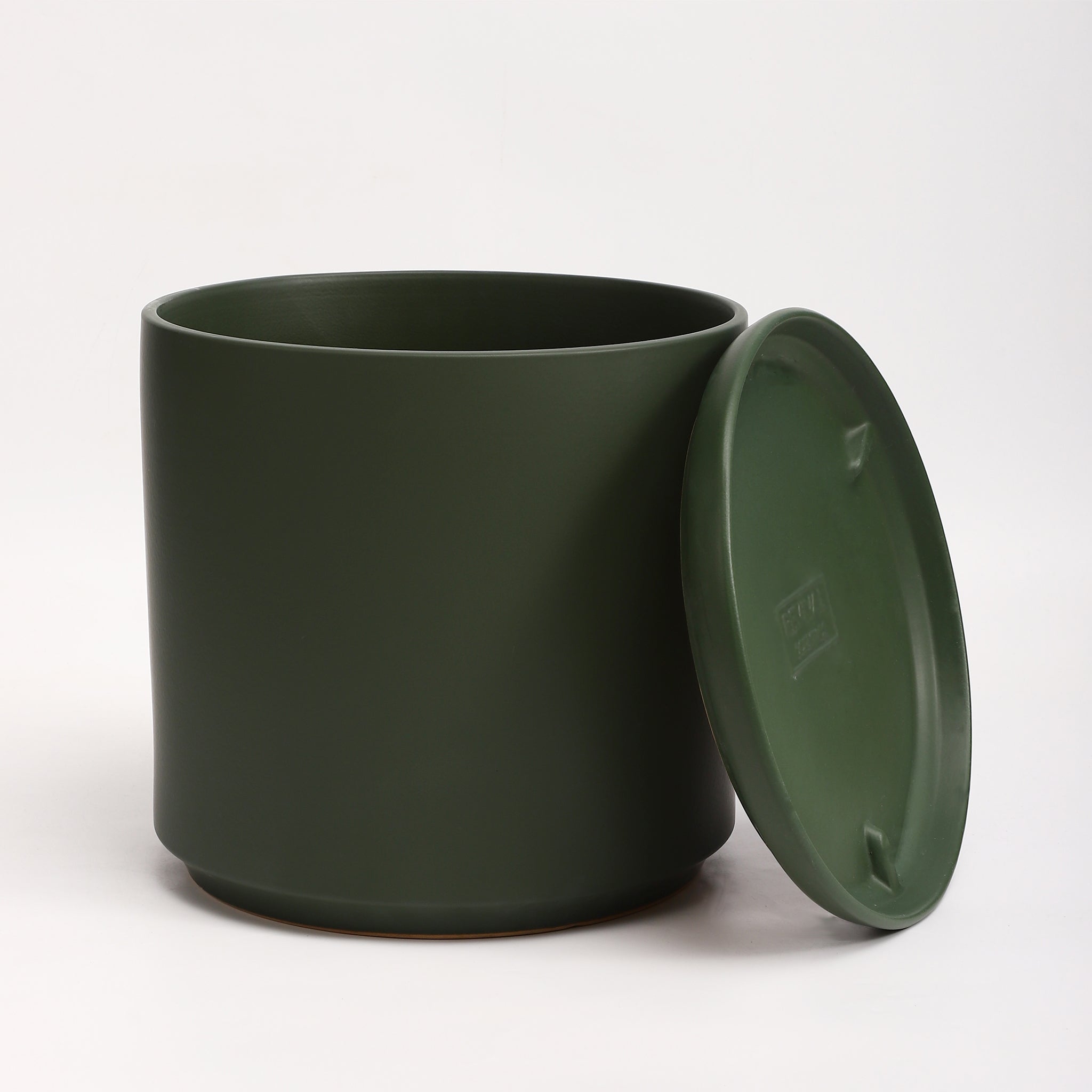 The Ceramic Cylinder Planter with Saucer, 2nd Generation