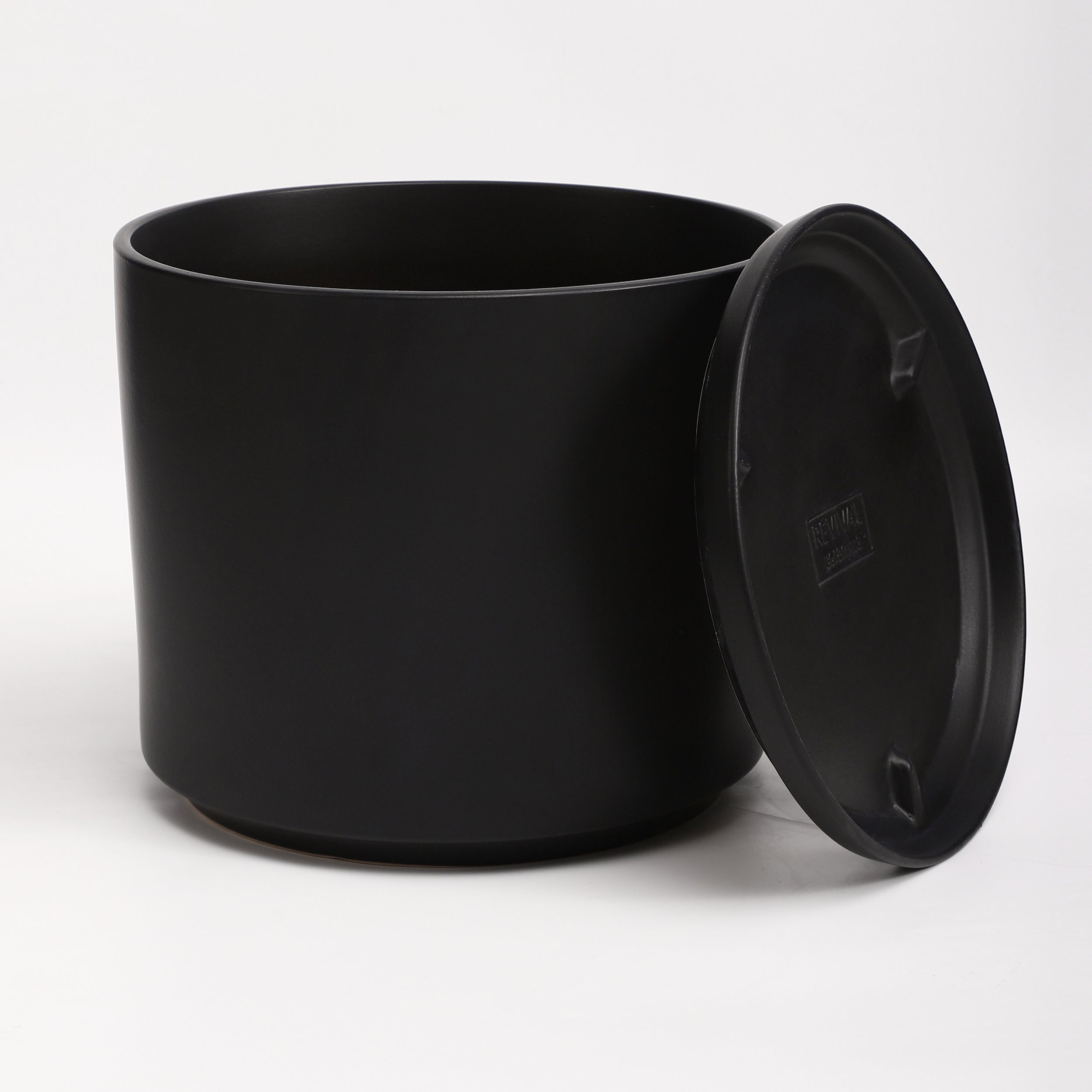 The Ceramic Cylinder Planter with Saucer, 2nd Generation