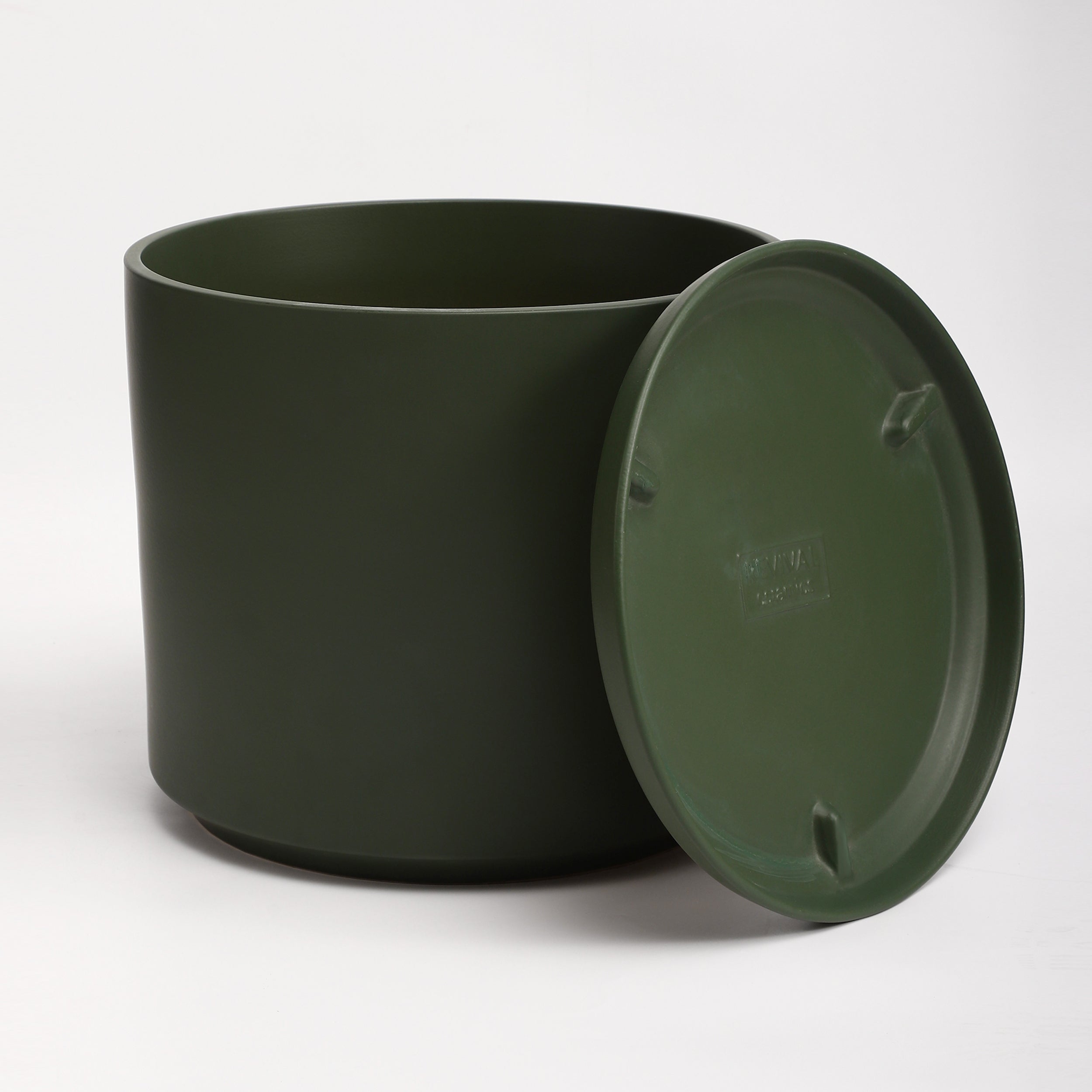 The Ceramic Cylinder Planter with Saucer, 2nd Generation