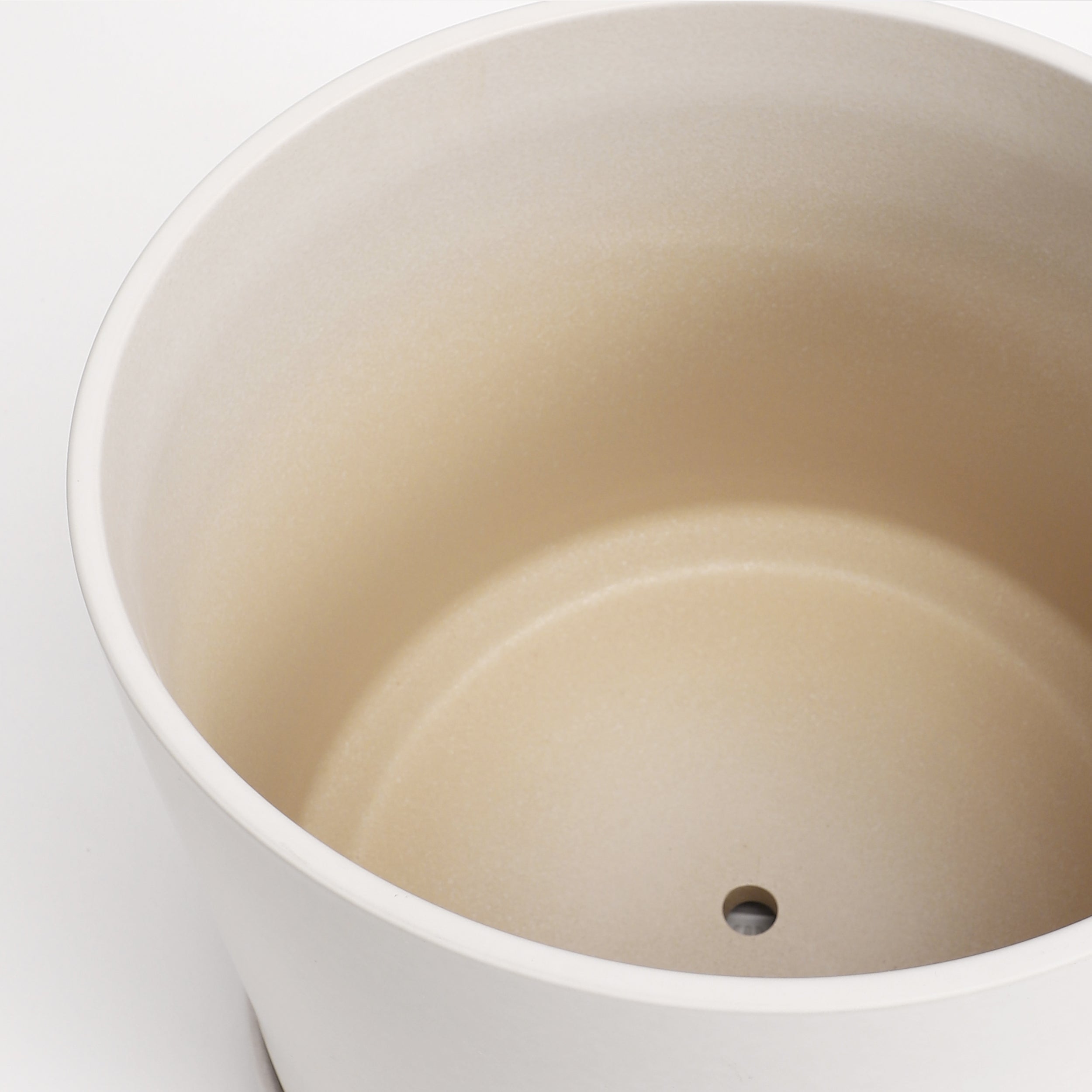 The Ceramic Cylinder Planter with Saucer, 2nd Generation