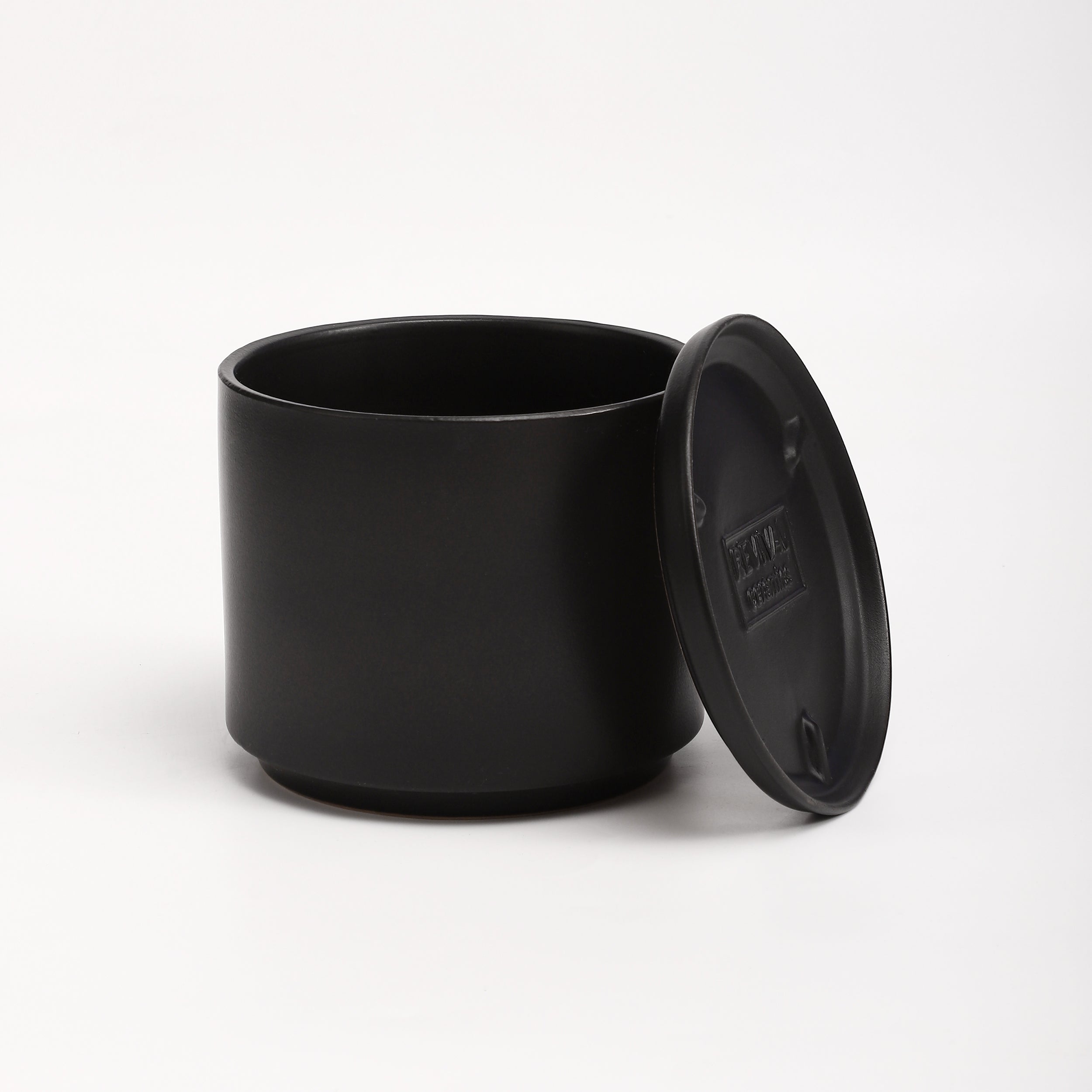 The Ceramic Cylinder Planter with Saucer, 2nd Generation