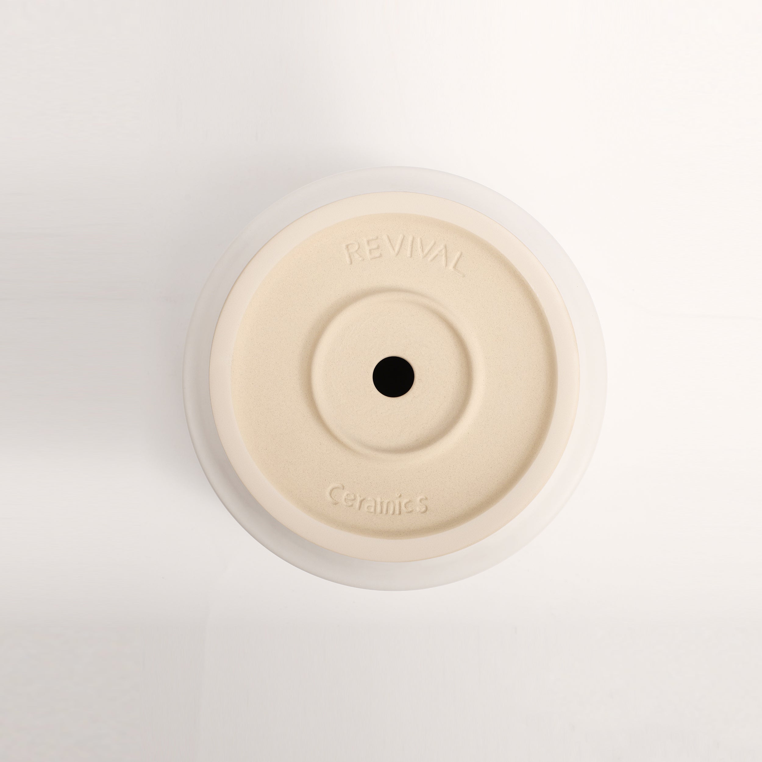 The Ceramic Cylinder Planter with Saucer, 2nd Generation