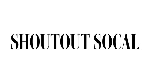 Text 'SHOUTOUT SOCAL' in black on a white background