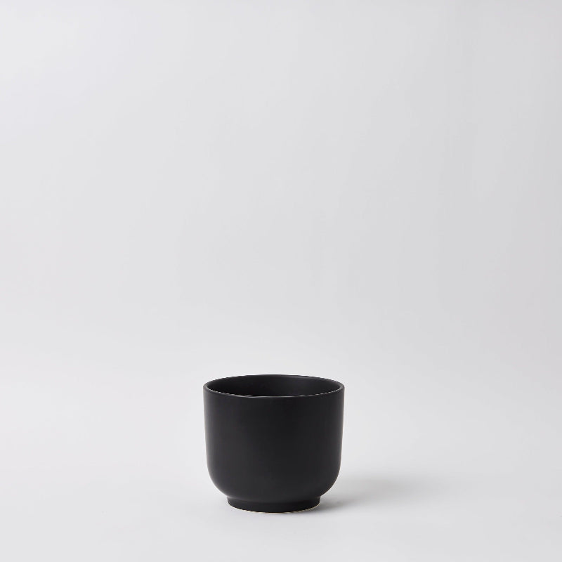 Black 6'' Bell Ceramic Planter