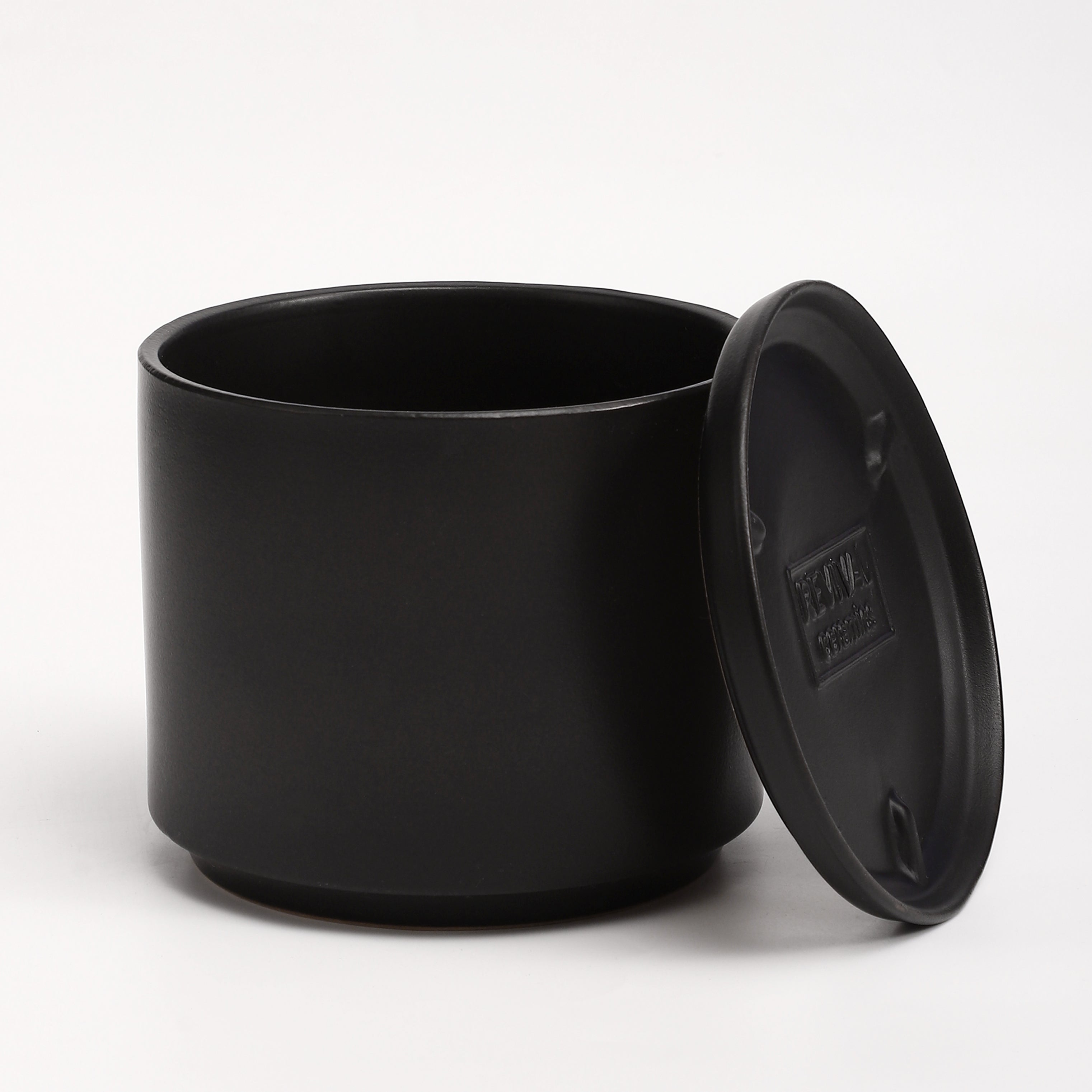 The Ceramic Cylinder Planter with Saucer, 2nd Generation