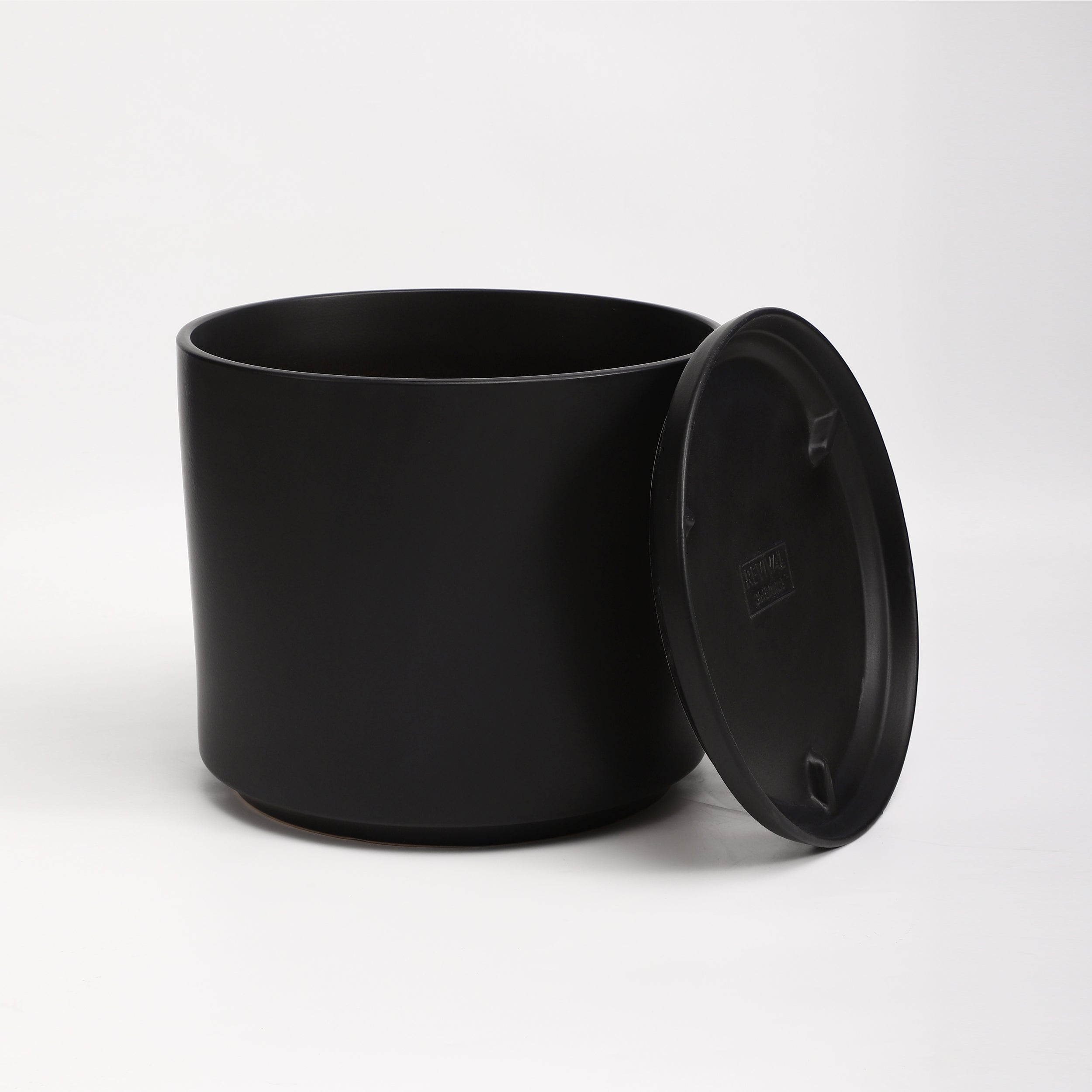 The Ceramic Cylinder Planter with Saucer, 2nd Generation