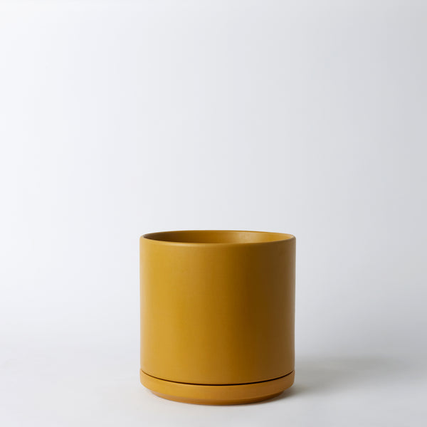 Solid Goods 10 Inch Ceramic Cylinder with Saucer