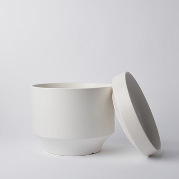 white round plant pot Round Two 10 Inch Ceramic Planter