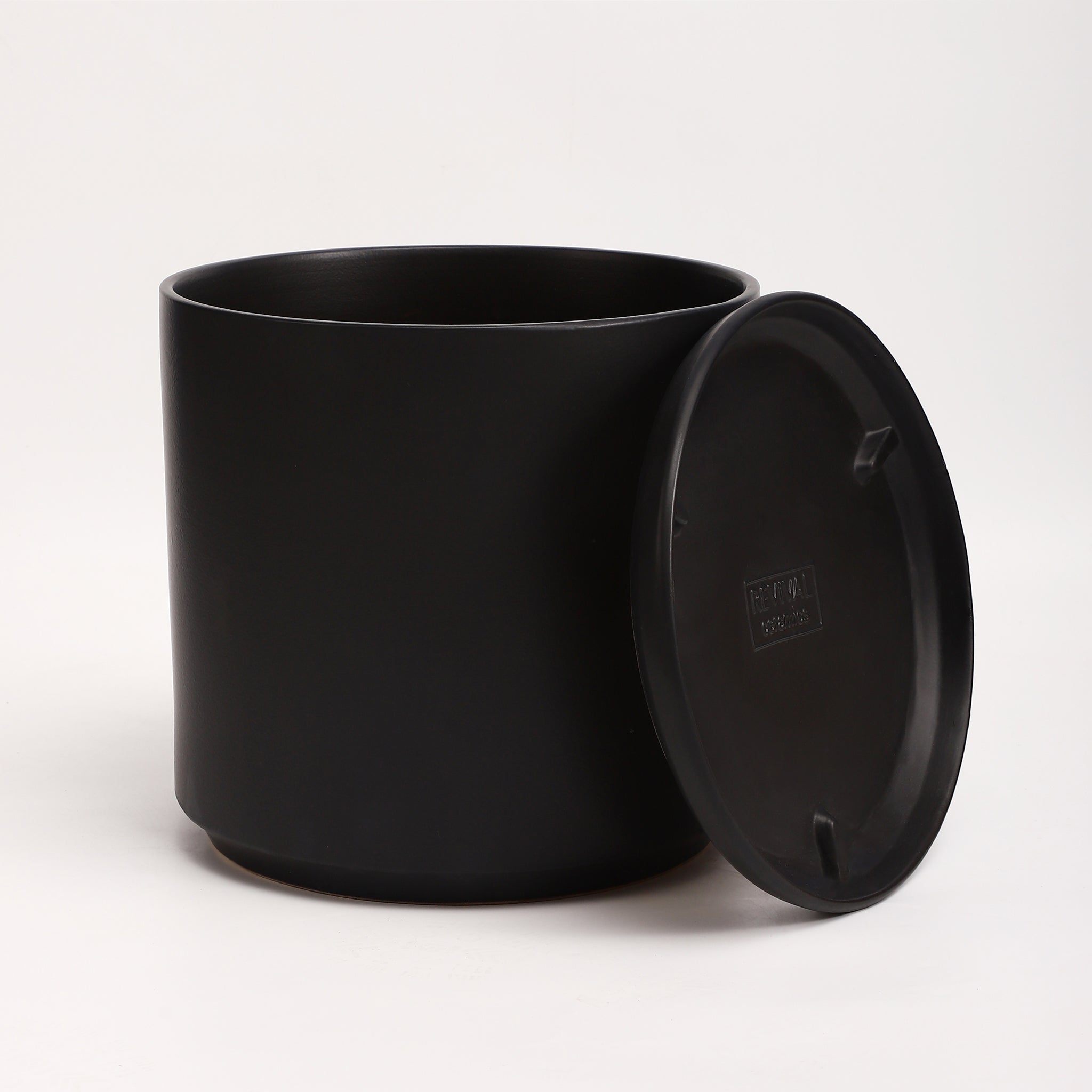 The Ceramic Cylinder Planter with Saucer, 2nd Generation