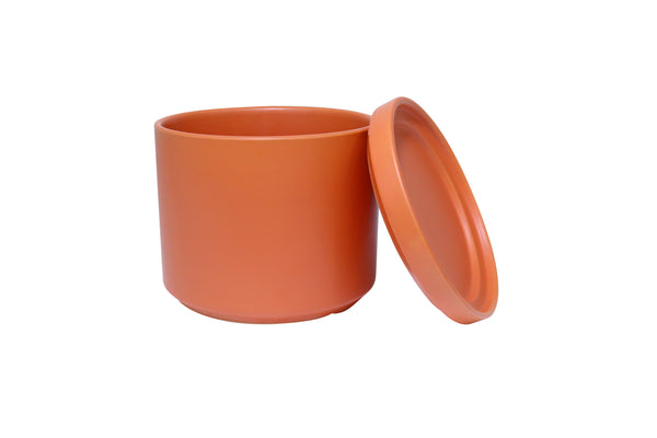 15 Inch - Solid Goods - Ceramic Cylinder with Saucer