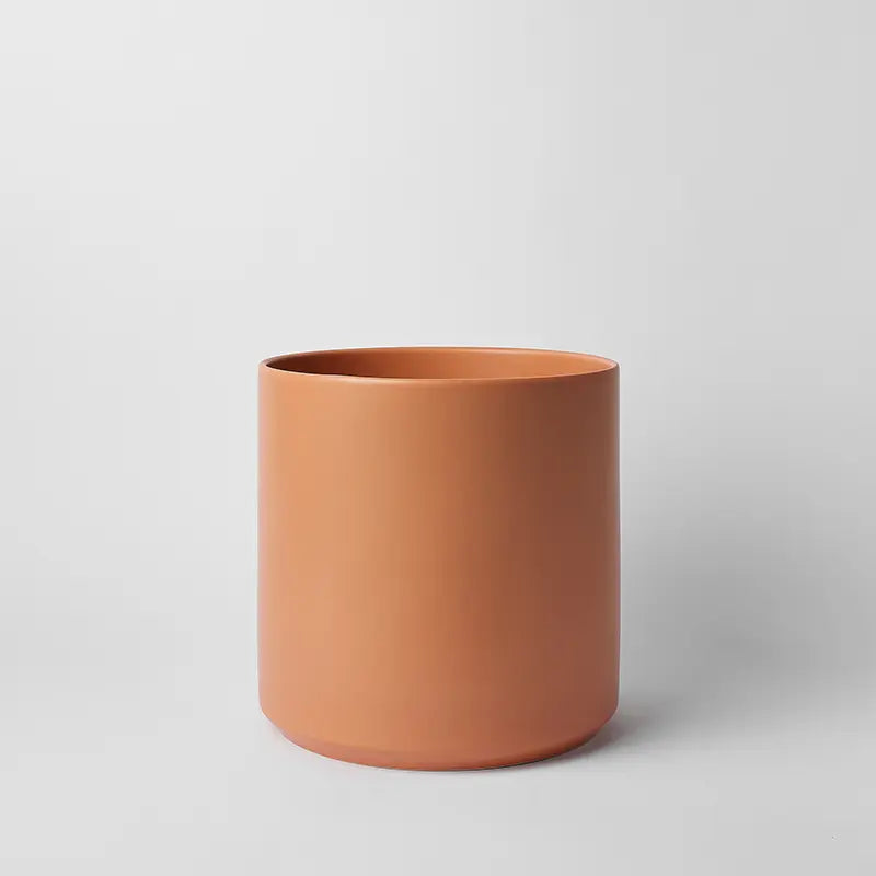 PeachyCotta 12 Inch ceramic planter on a light gray background