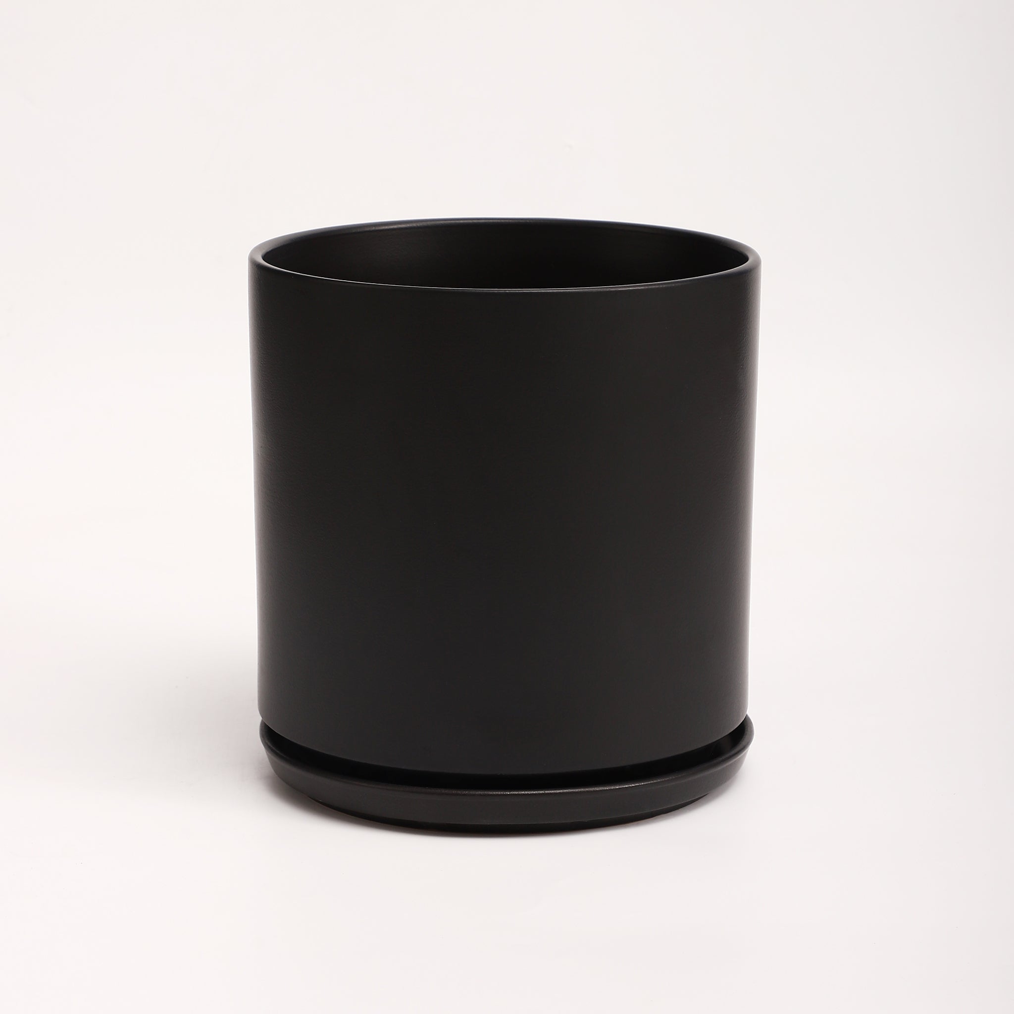 The Ceramic Cylinder Planter with Saucer, 2nd Generation