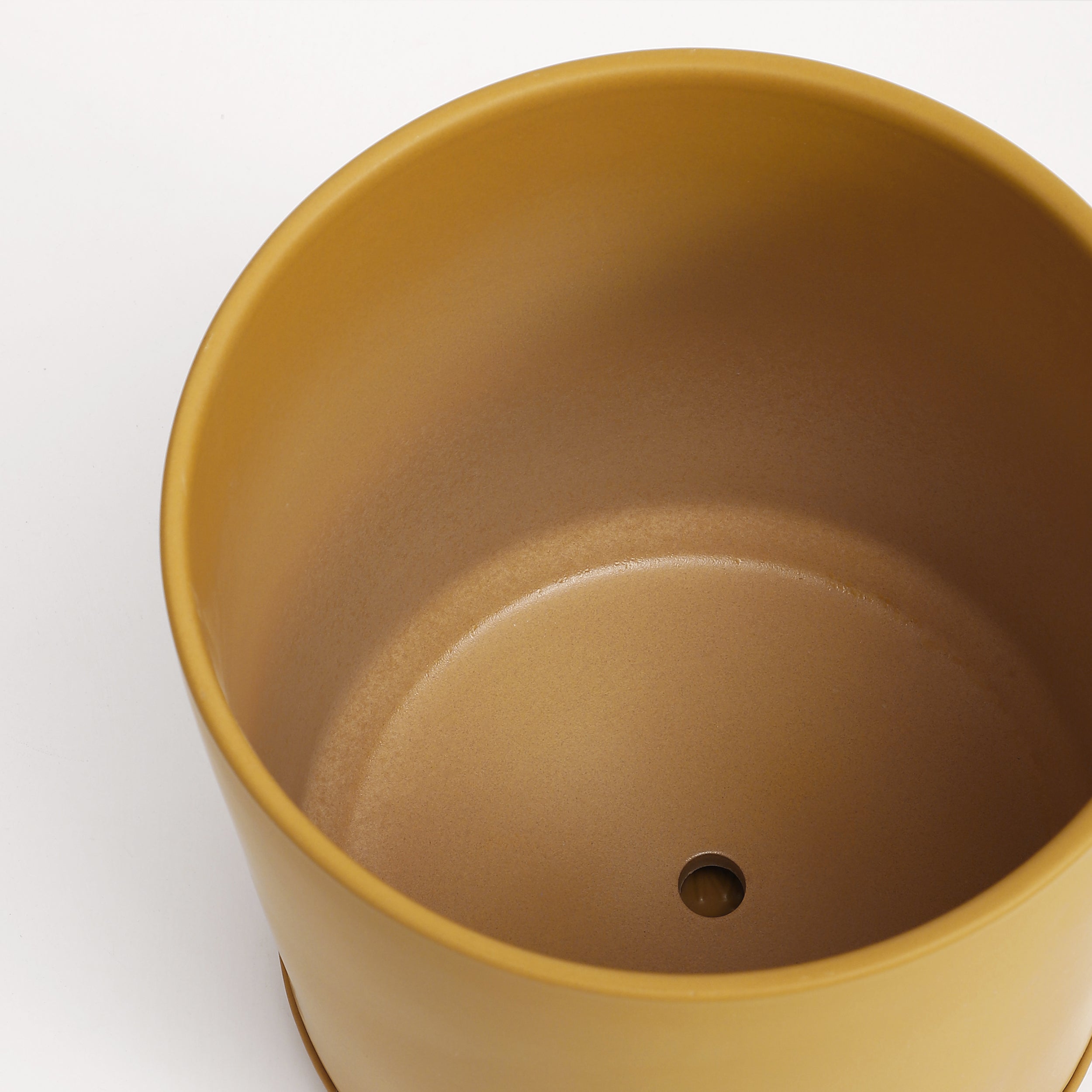 The Ceramic Cylinder Planter with Saucer, 2nd Generation