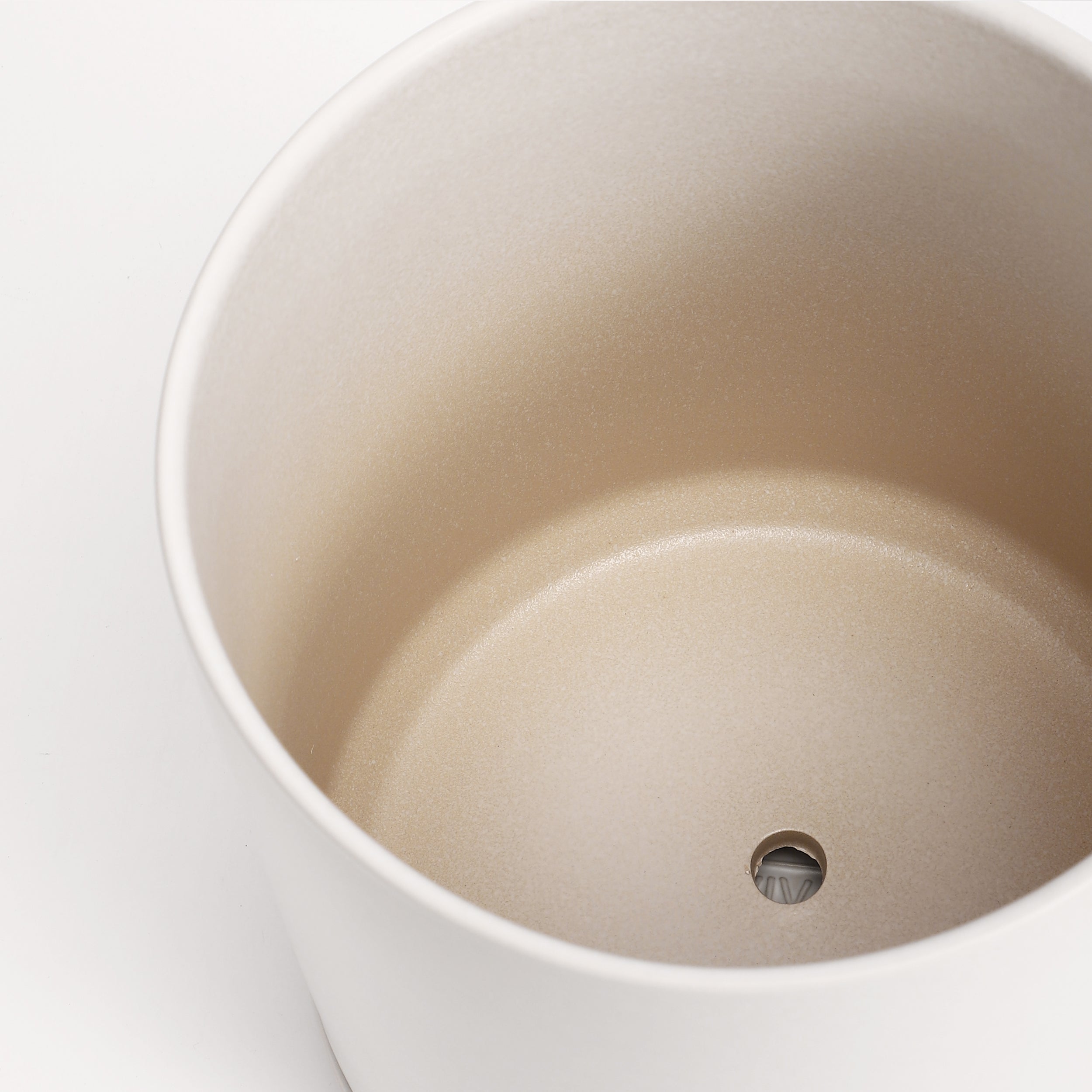 The Ceramic Cylinder Planter with Saucer, 2nd Generation