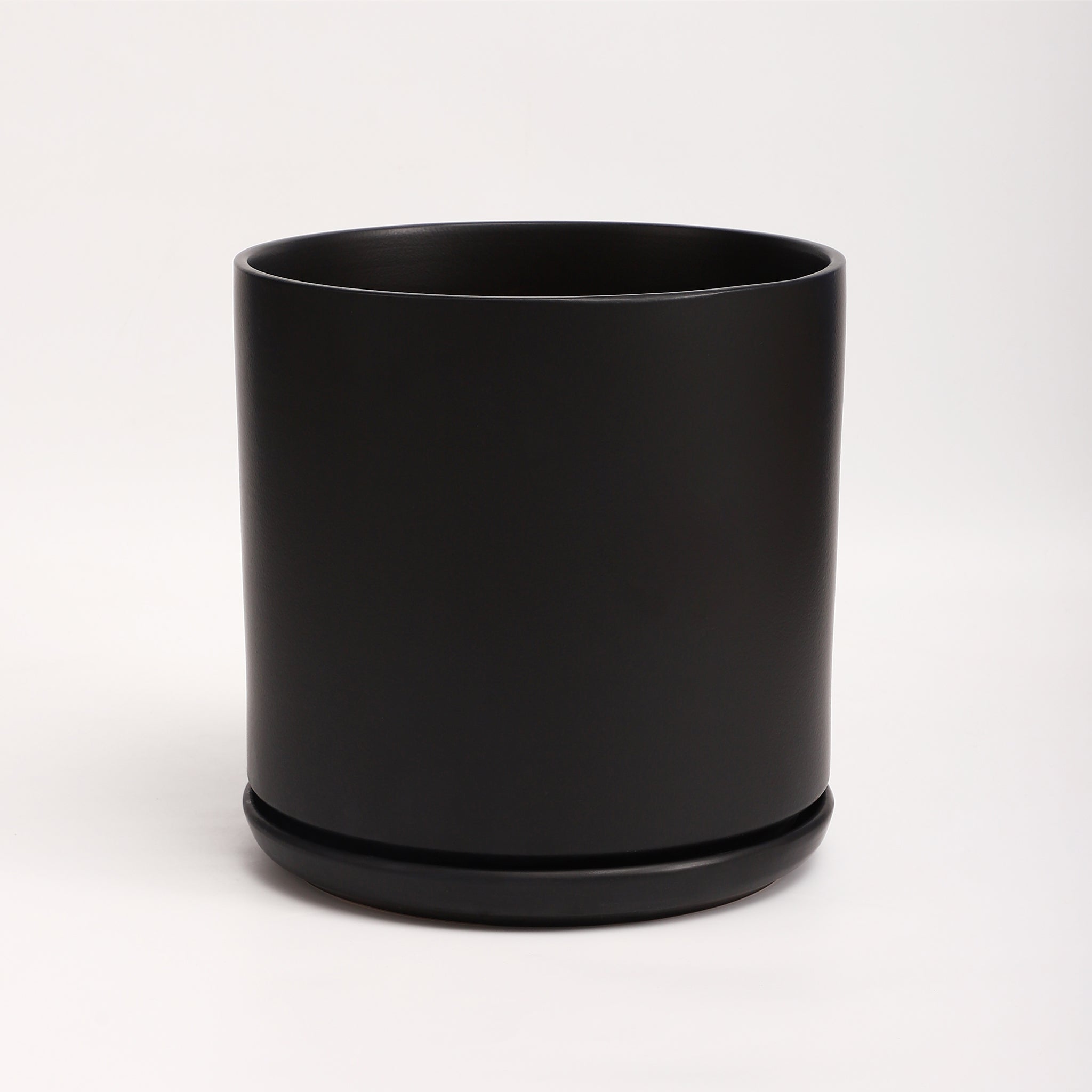 The Ceramic Cylinder Planter with Saucer, 2nd Generation