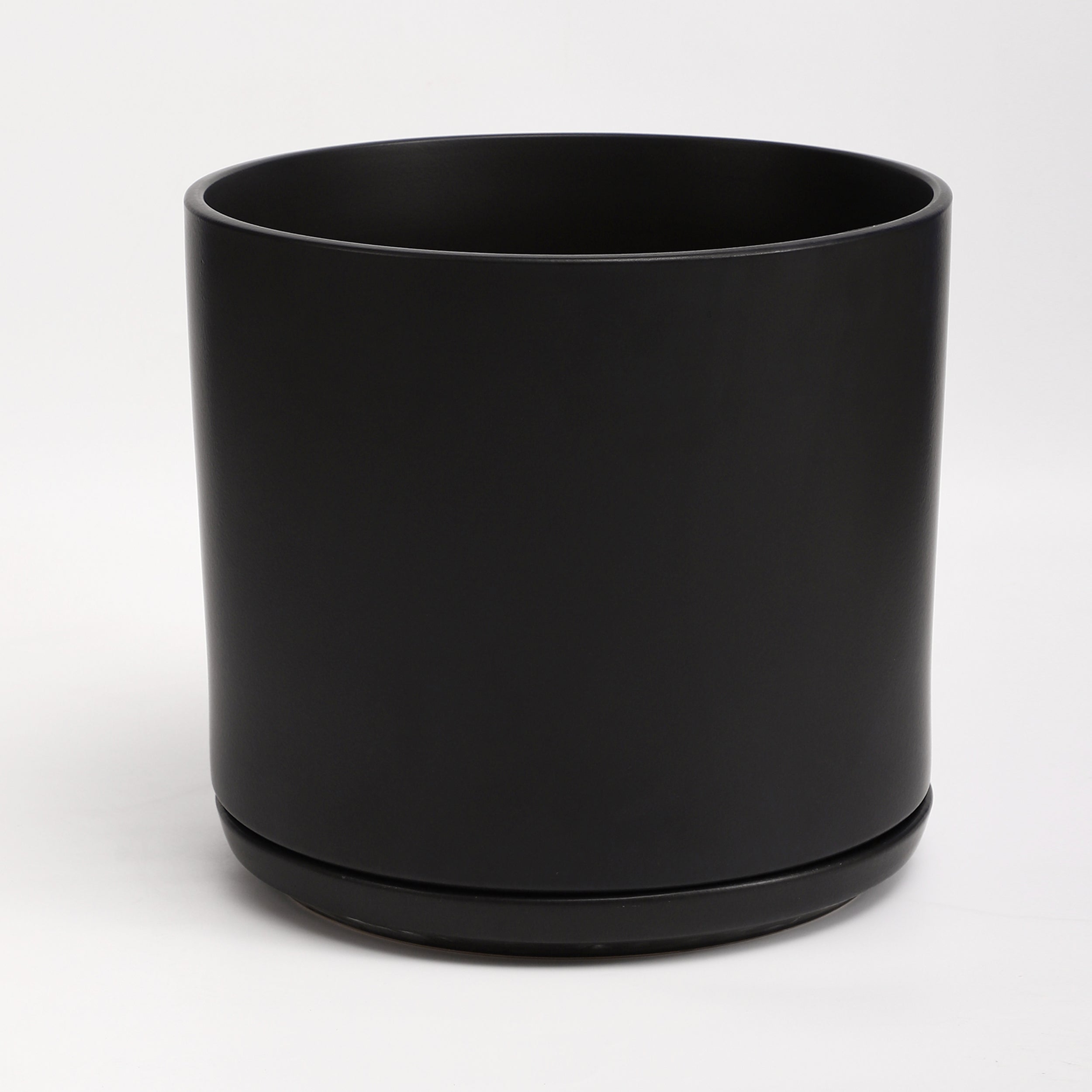 The Ceramic Cylinder Planter with Saucer, 2nd Generation