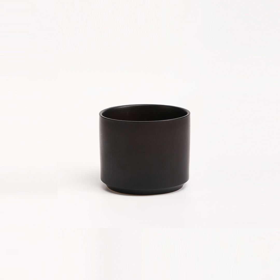 small black ceramic plant pot The Ceramic Cylinder Planter, 2nd Generation