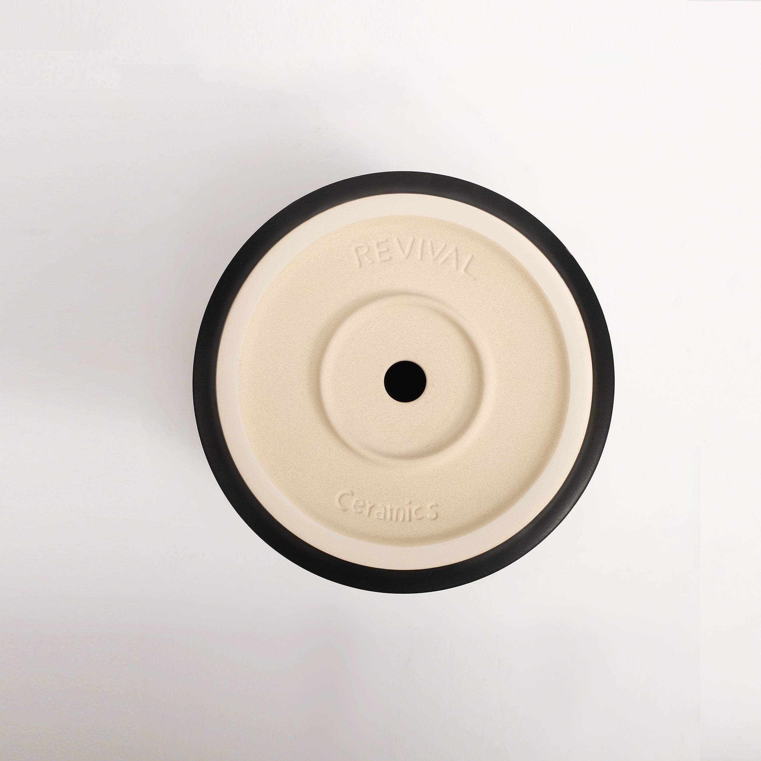 The Ceramic Cylinder Planter with Saucer, 2nd Generation