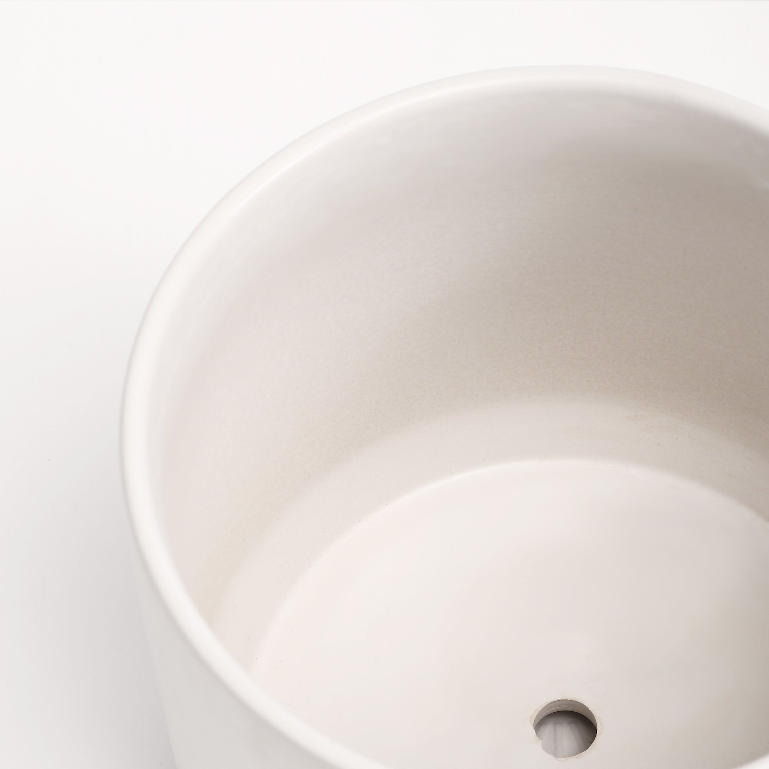 The Ceramic Cylinder Planter with Saucer, 2nd Generation