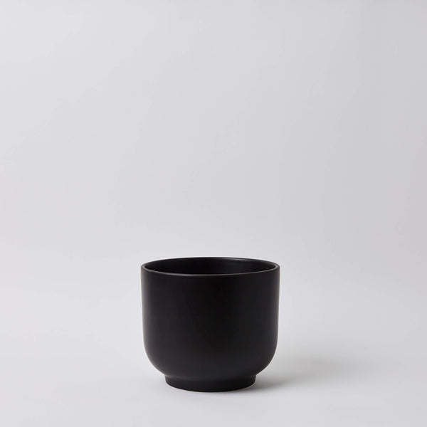 Black 8'' Bell Ceramic Planter 
